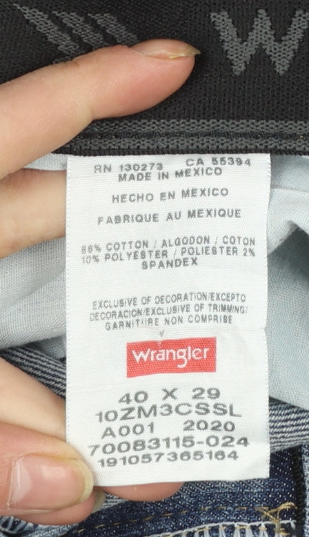 Wrangler Authentics Men Blue Straight Fit Jeans 40x29 Denim