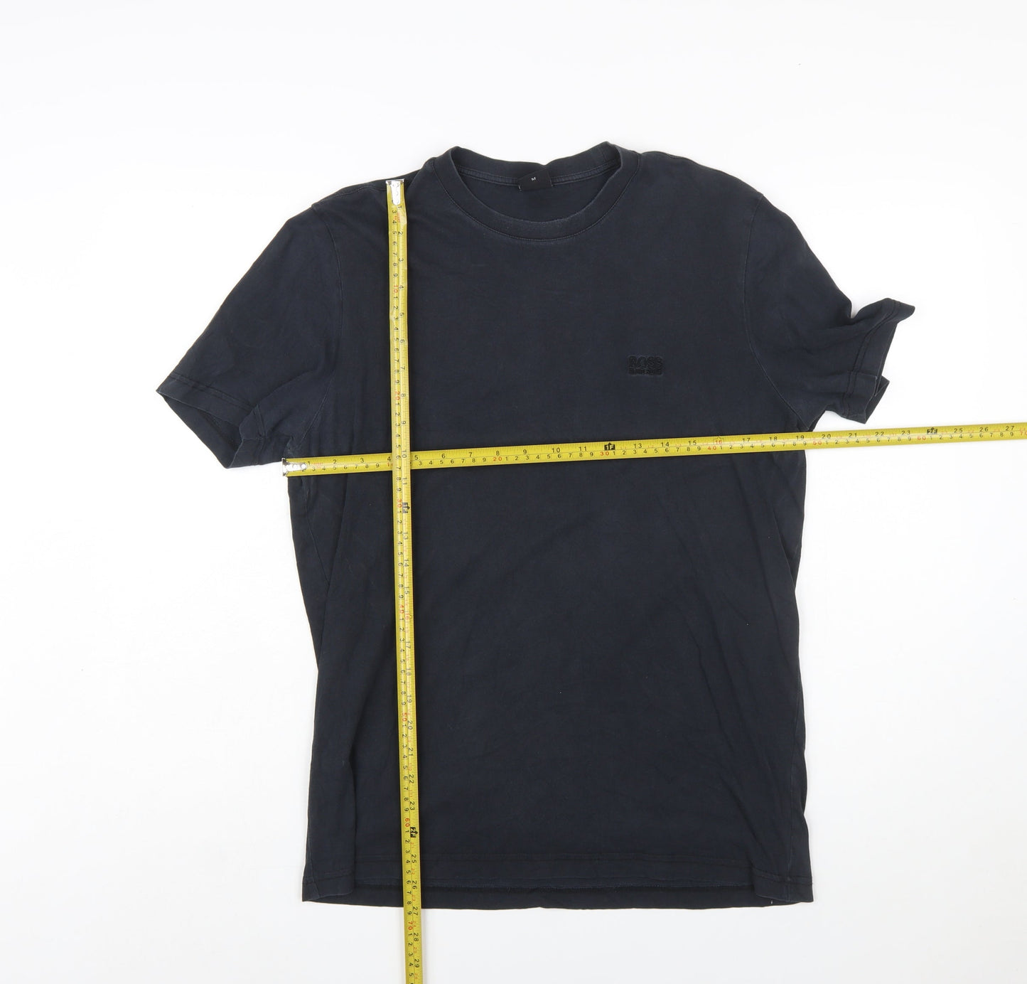 Hugo Boss Men's Black Crew Neck Cotton T-Shirt Size M
