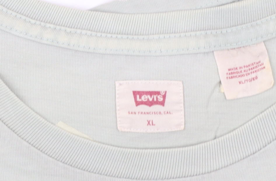 Levi's Men's Green XL Short Sleeve Crew Neck Cotton T-Shirt