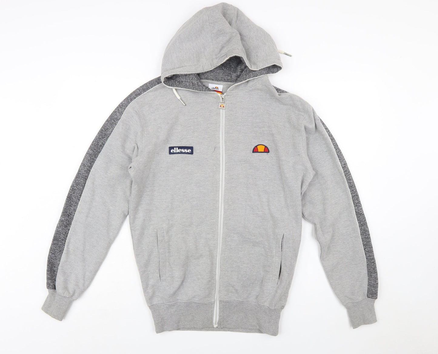 Ellesse Men's Grey XS Full Zip Hoodie with Logo Trim
