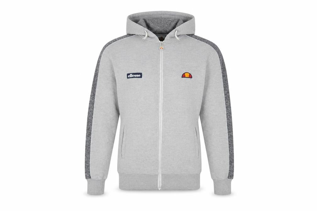 Ellesse Men's Grey XS Full Zip Hoodie with Logo Trim