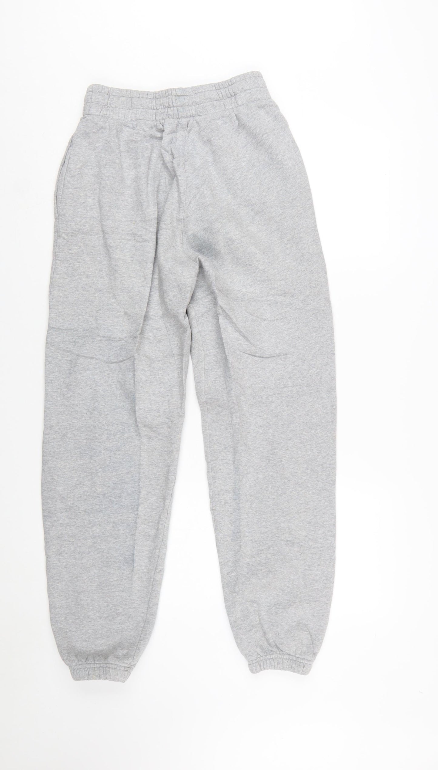 Adidas Womens Grey Jogger Sweatpants Size 8 Elastic Waist Fleece