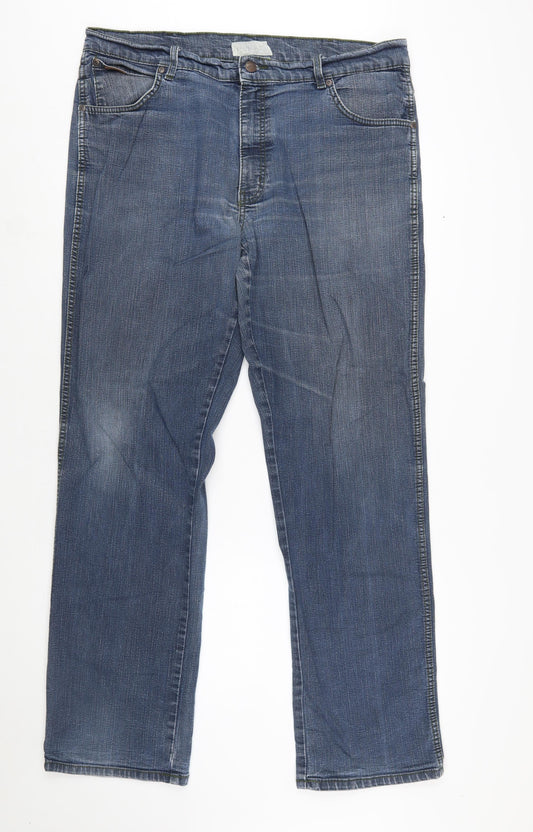 Wrangler Men's Blue Straight Leg Texas Stretch Jeans W38 L34