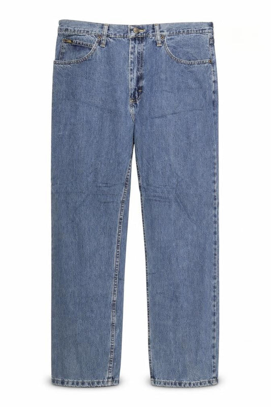 Lee Men's Blue 38x30 Straight Leg Regular Fit Denim Jeans