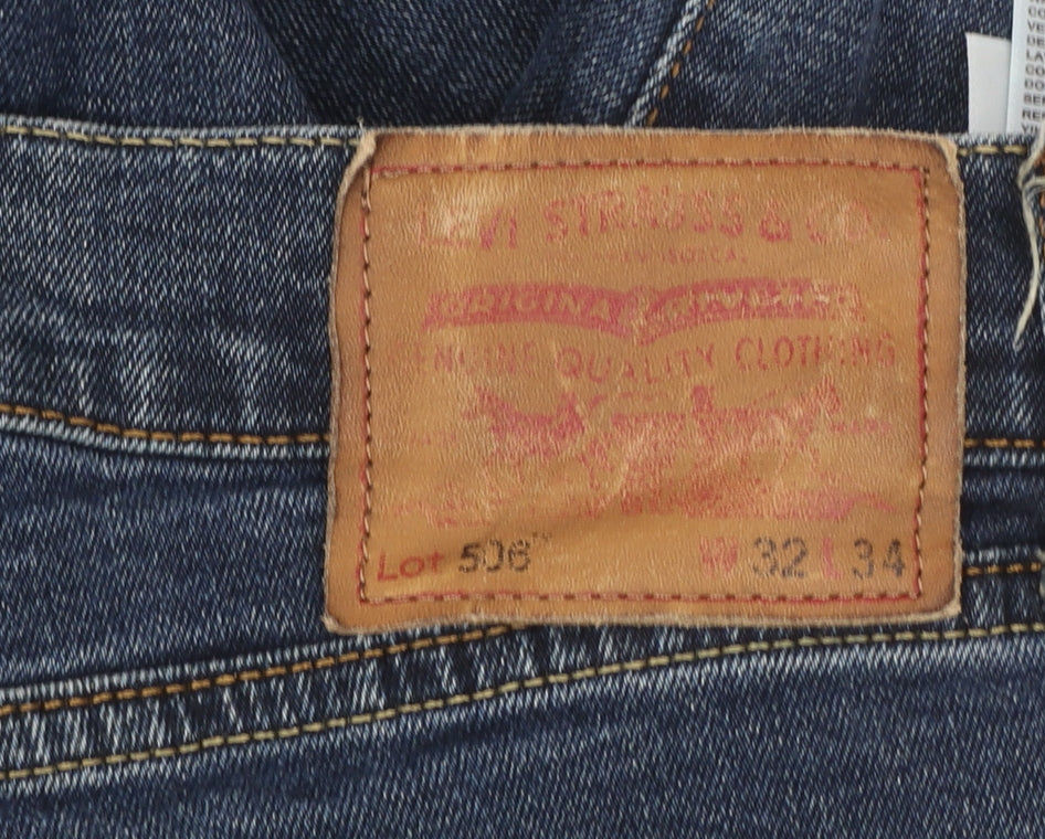Levi's Premium 508 Men's Blue Straight Jeans W32 L34 Denim