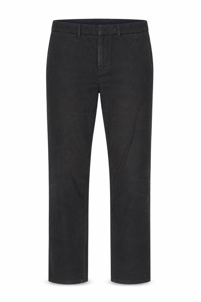 BOSS Men's Black 32R Regular Fit Cotton Blend Chino Trousers
