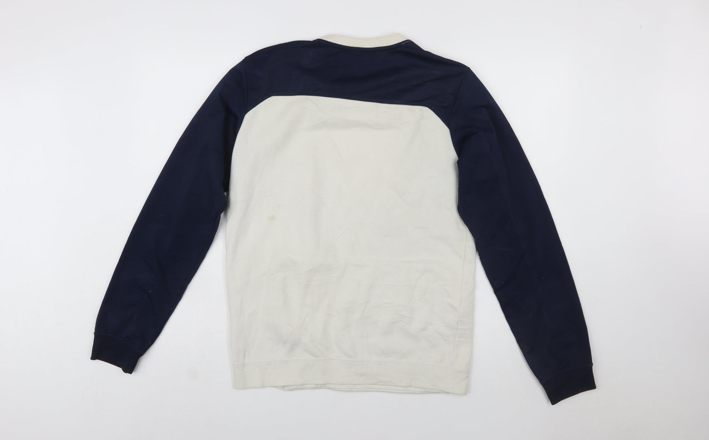 Nike Men's Beige & Navy Logo Pullover Sweatshirt Size S