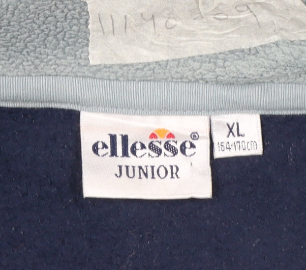 Ellesse Junior Boys Blue Fleece Zip Jacket XL 164-170cm Lightweight Activewear