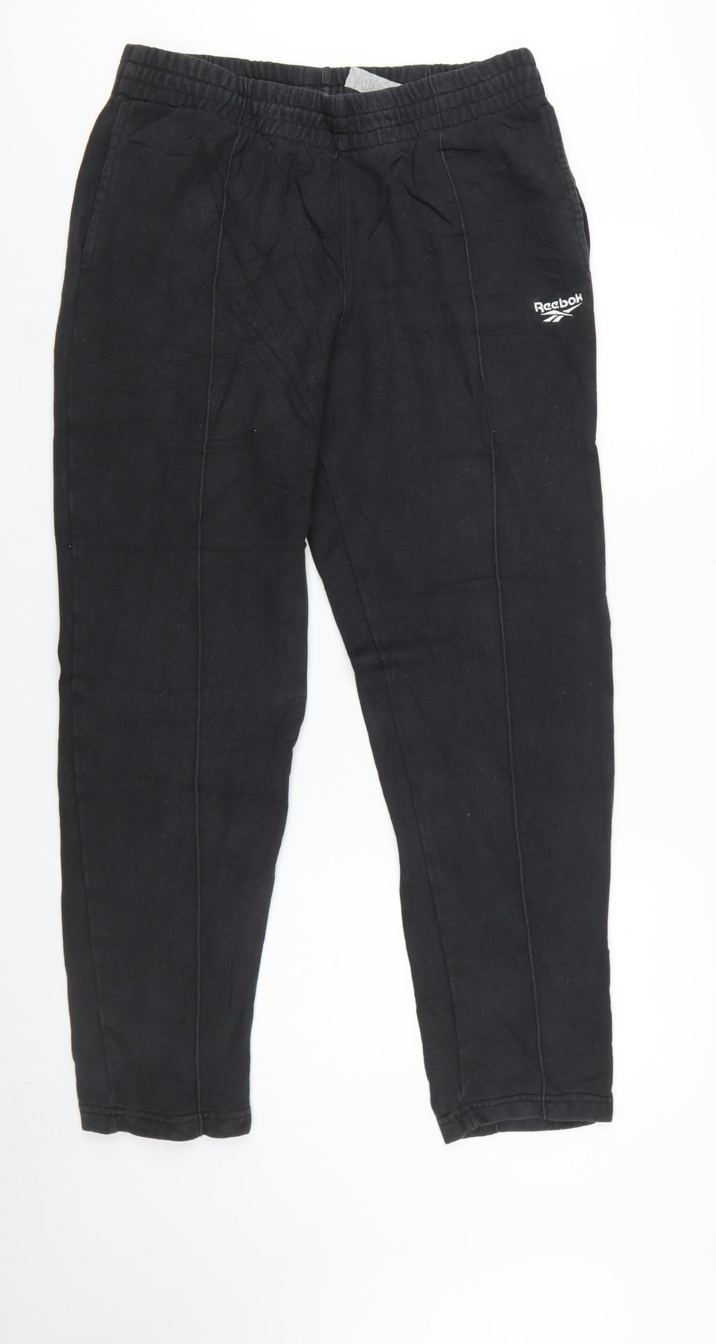 Reebok Men's Black Jogger Trousers L Regular Fit Casual Sportswear