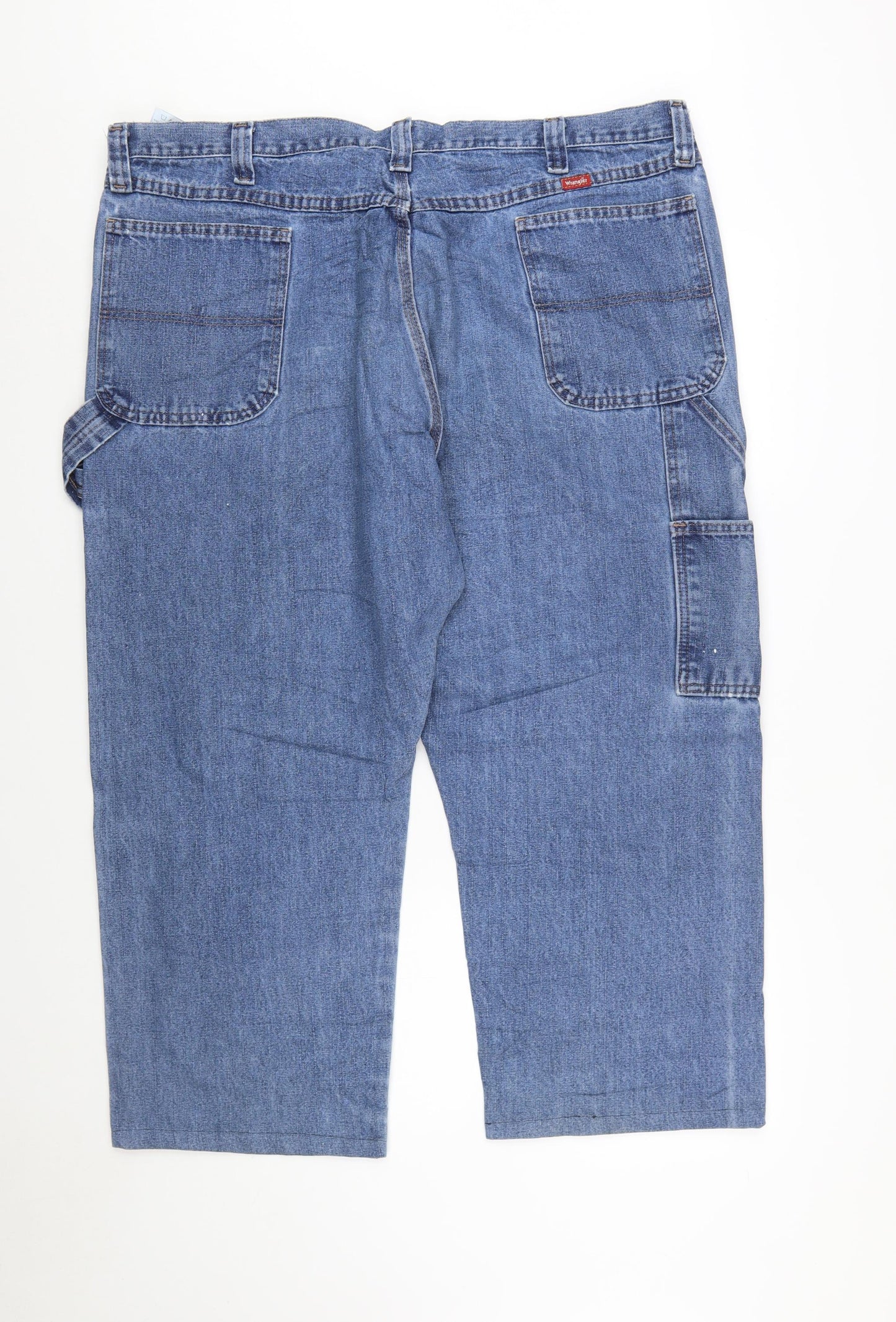 Wrangler Men's Blue Denim Straight Jeans 44x30 Relaxed Fit