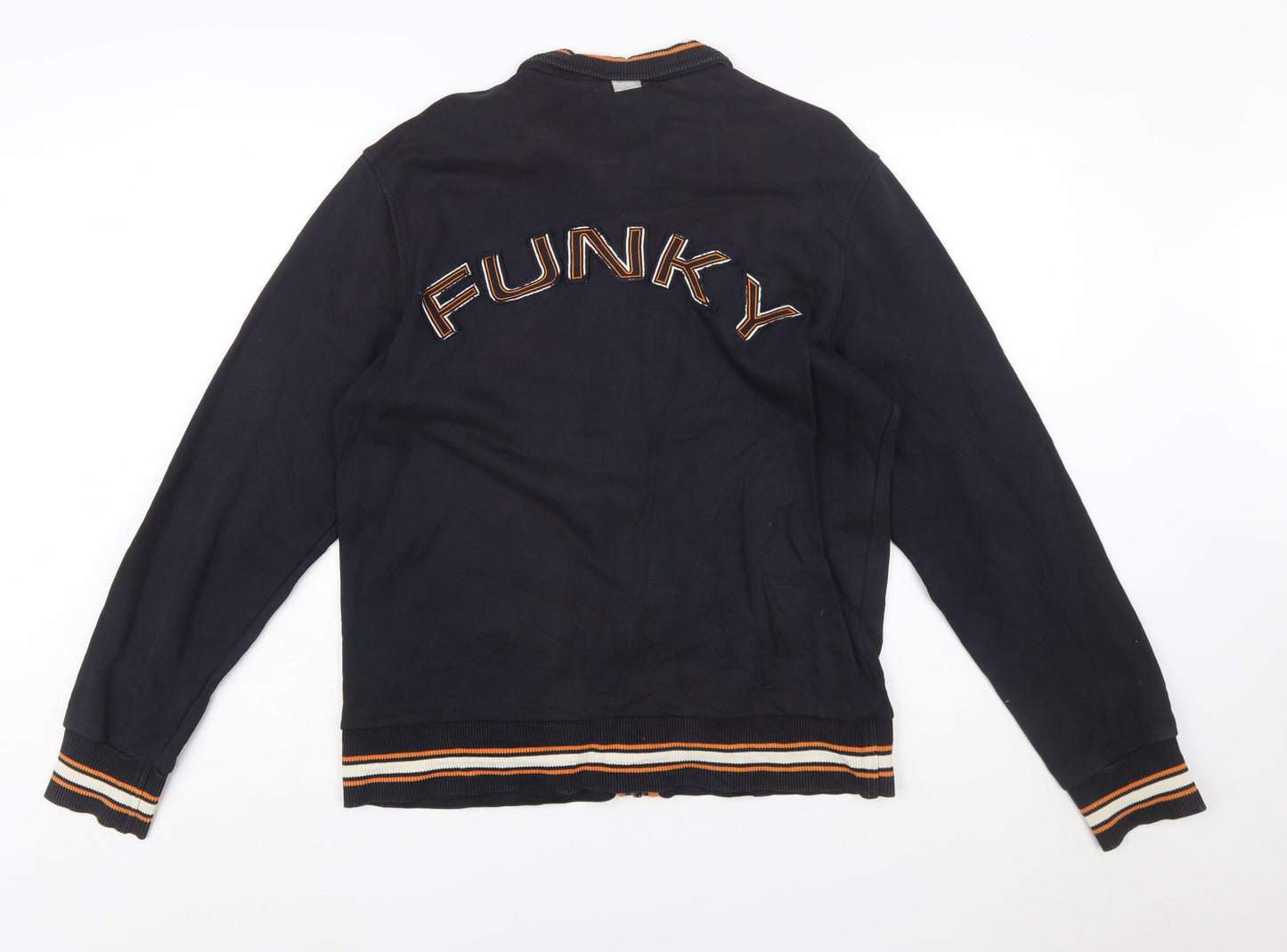 Hugo Boss Men's Black Full Zip Funky Sweatshirt Size L