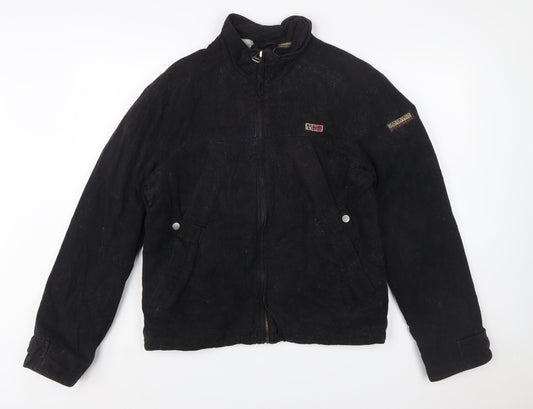 Napapijri Men's Black Small Cotton Full Zip Outdoor Jacket