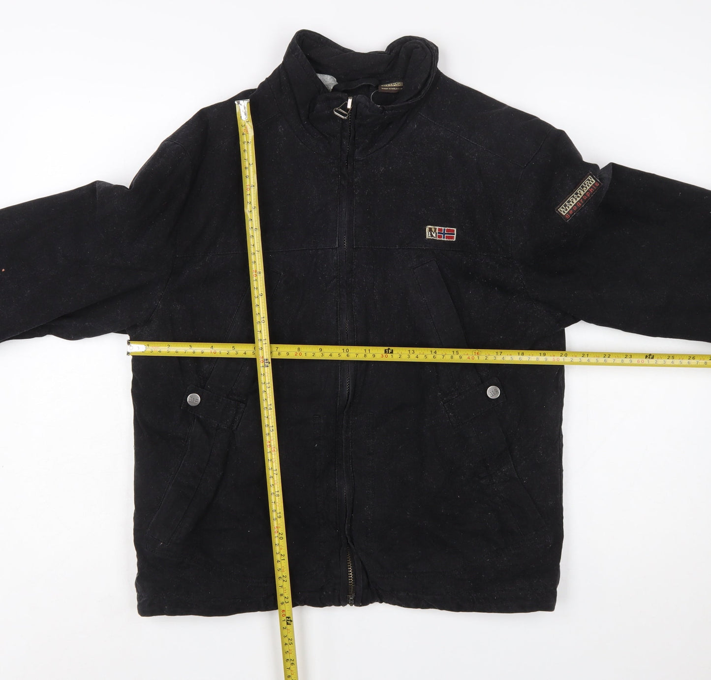 Napapijri Men's Black Small Cotton Full Zip Outdoor Jacket