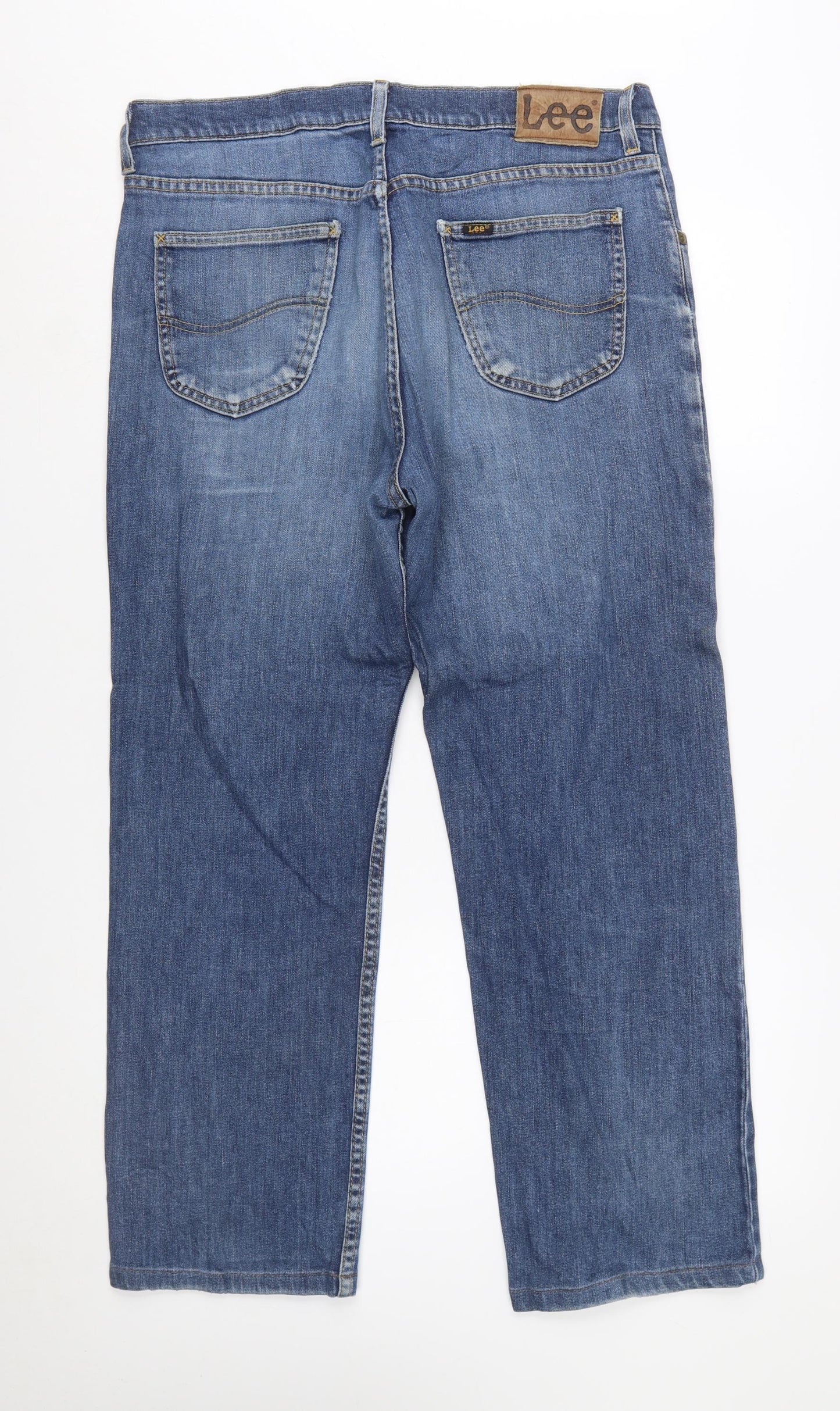 Lee Men's Blue Straight Fit Brooklyn Jeans W36 L30