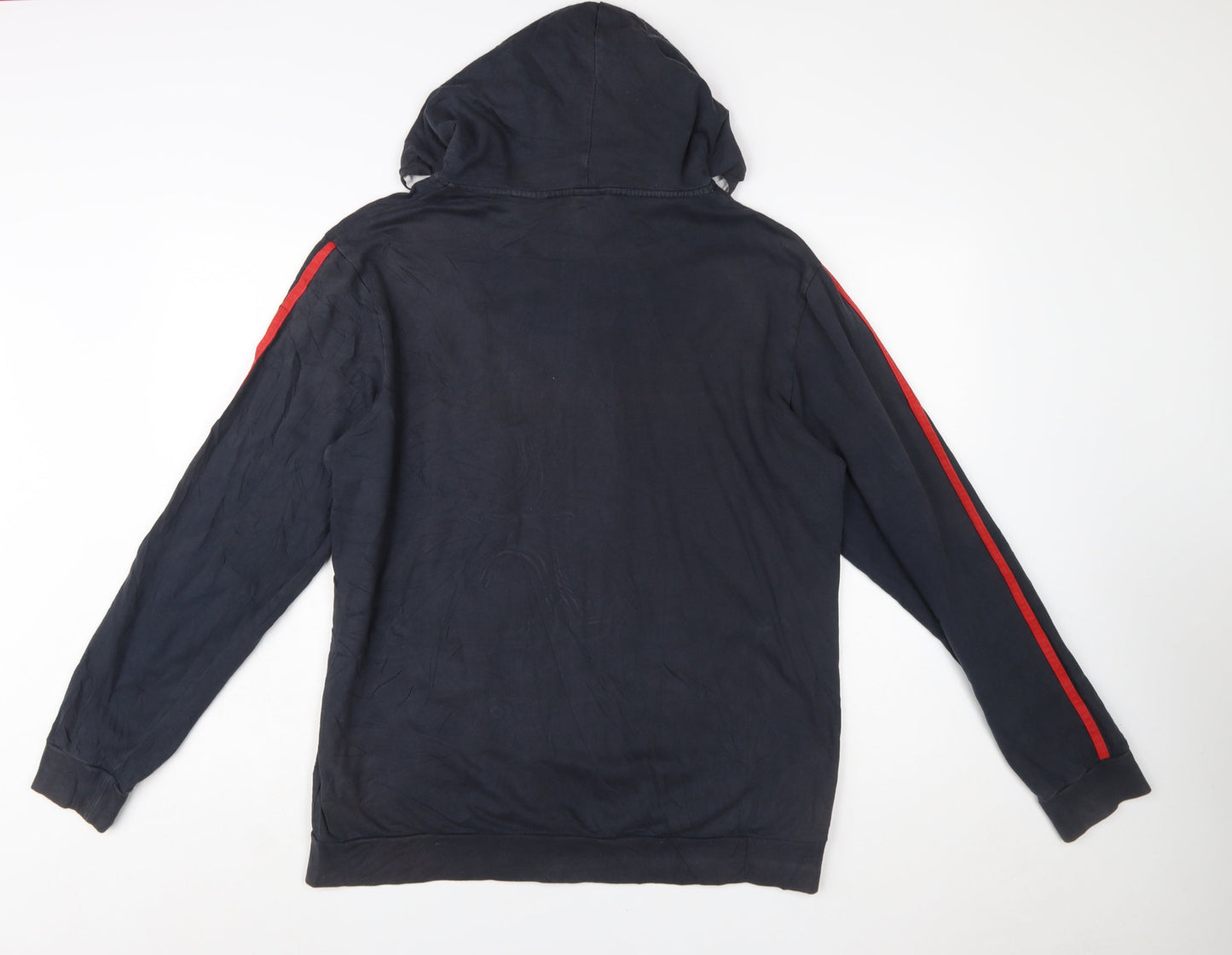 Hugo Boss Men's Blue Full Zip Hoodie XL Logo Design