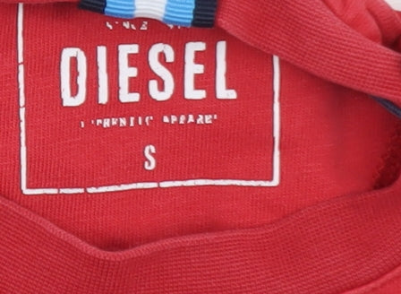 Diesel Men's Multicoloured Cotton Crew Neck Colourblock T-Shirt Size S
