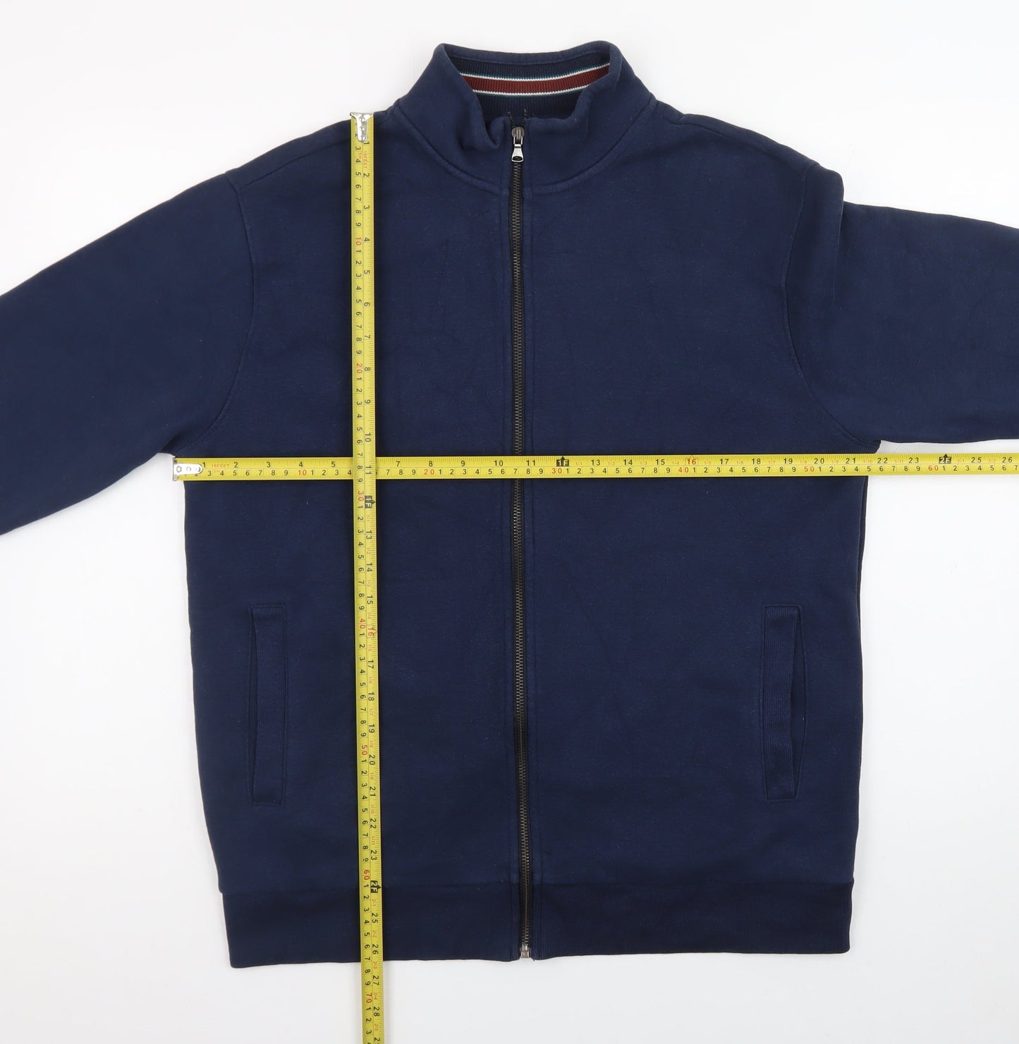 St. Bernard Men's Blue Full Zip Sweatshirt Medium Regular Fit
