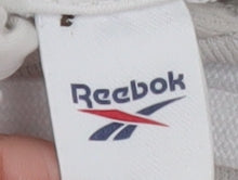 Reebok Men's White XS Pullover Hoodie with Logo Print