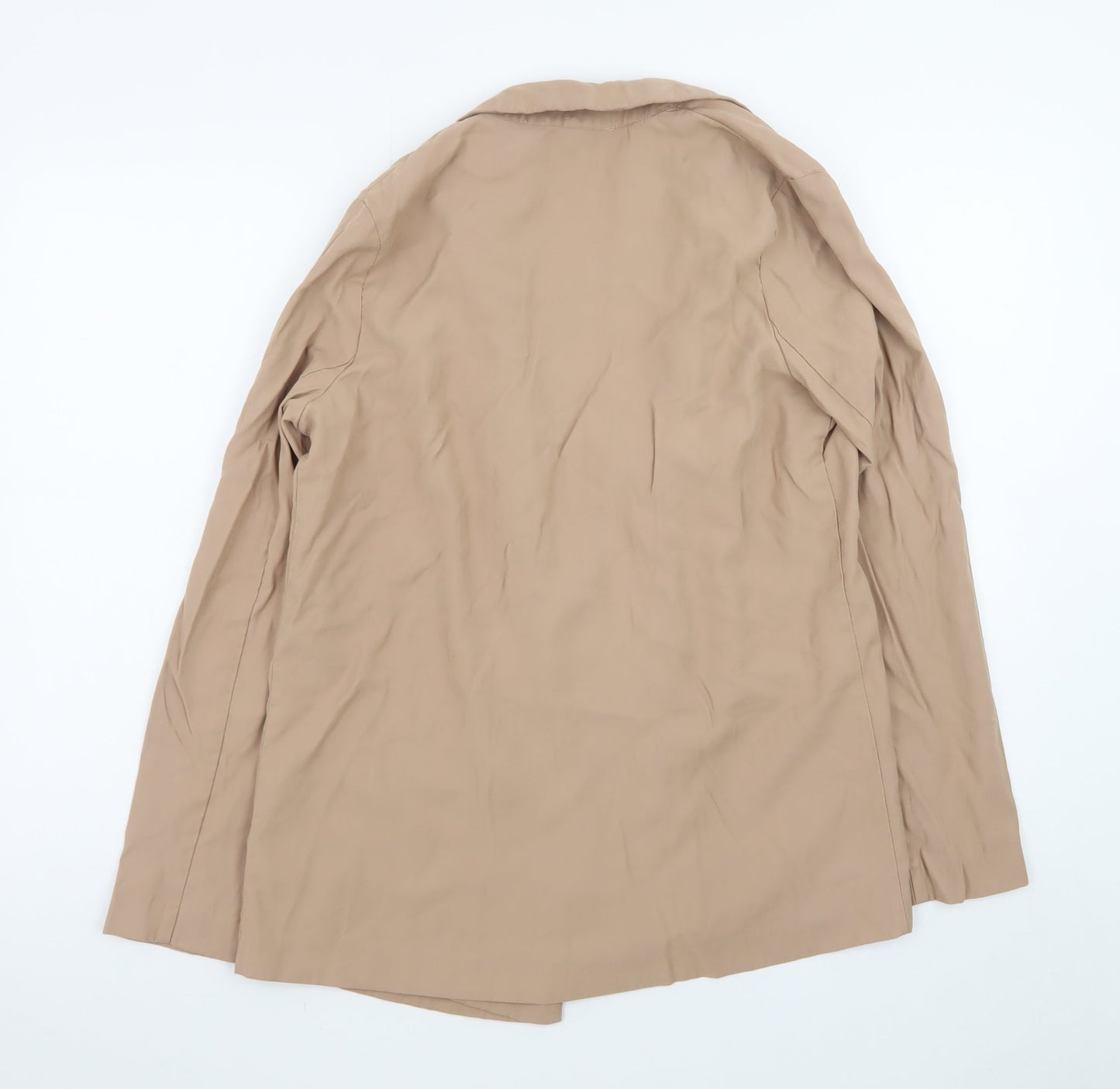 Primark Women Beige Size 8 Blazer Classic Mid-Length Jacket