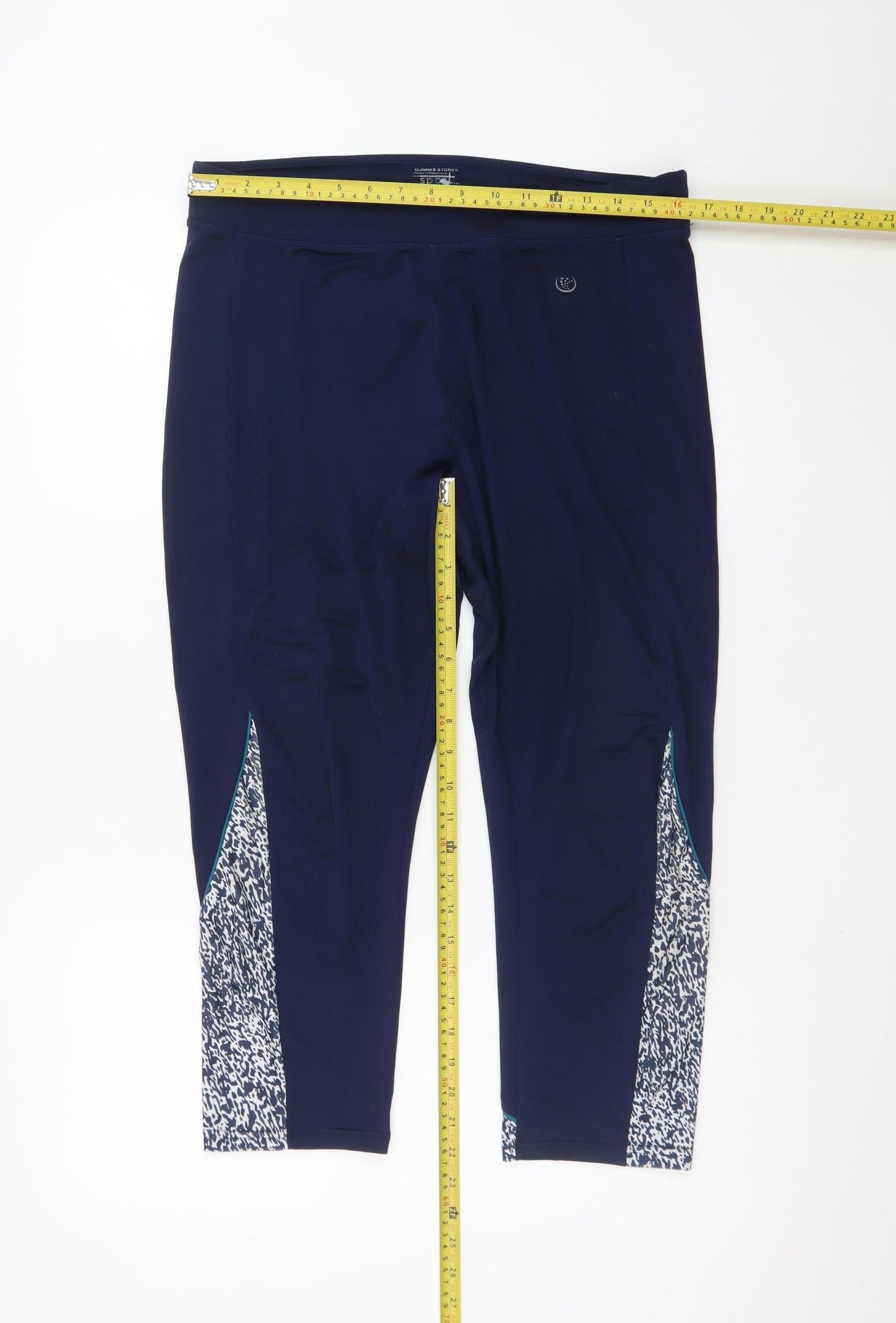 Dunnes Stores Women's Blue Capri Performance Sport Leggings Size L