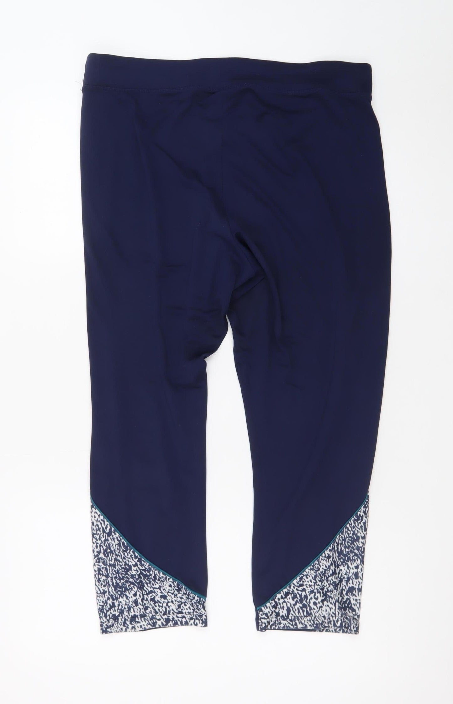 Dunnes Stores Women's Blue Capri Performance Sport Leggings Size L