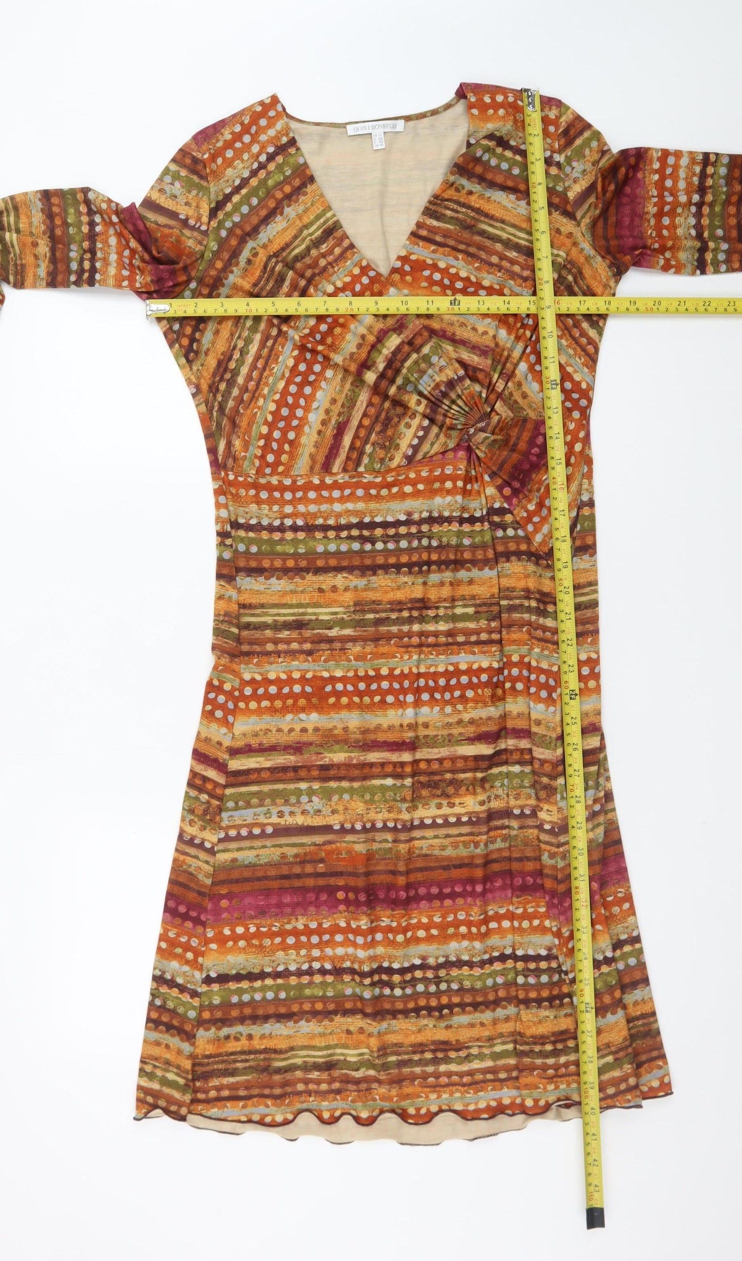 Quin and Donnelly Women’s Multicoloured Size 12 Jersey Wrap Dress