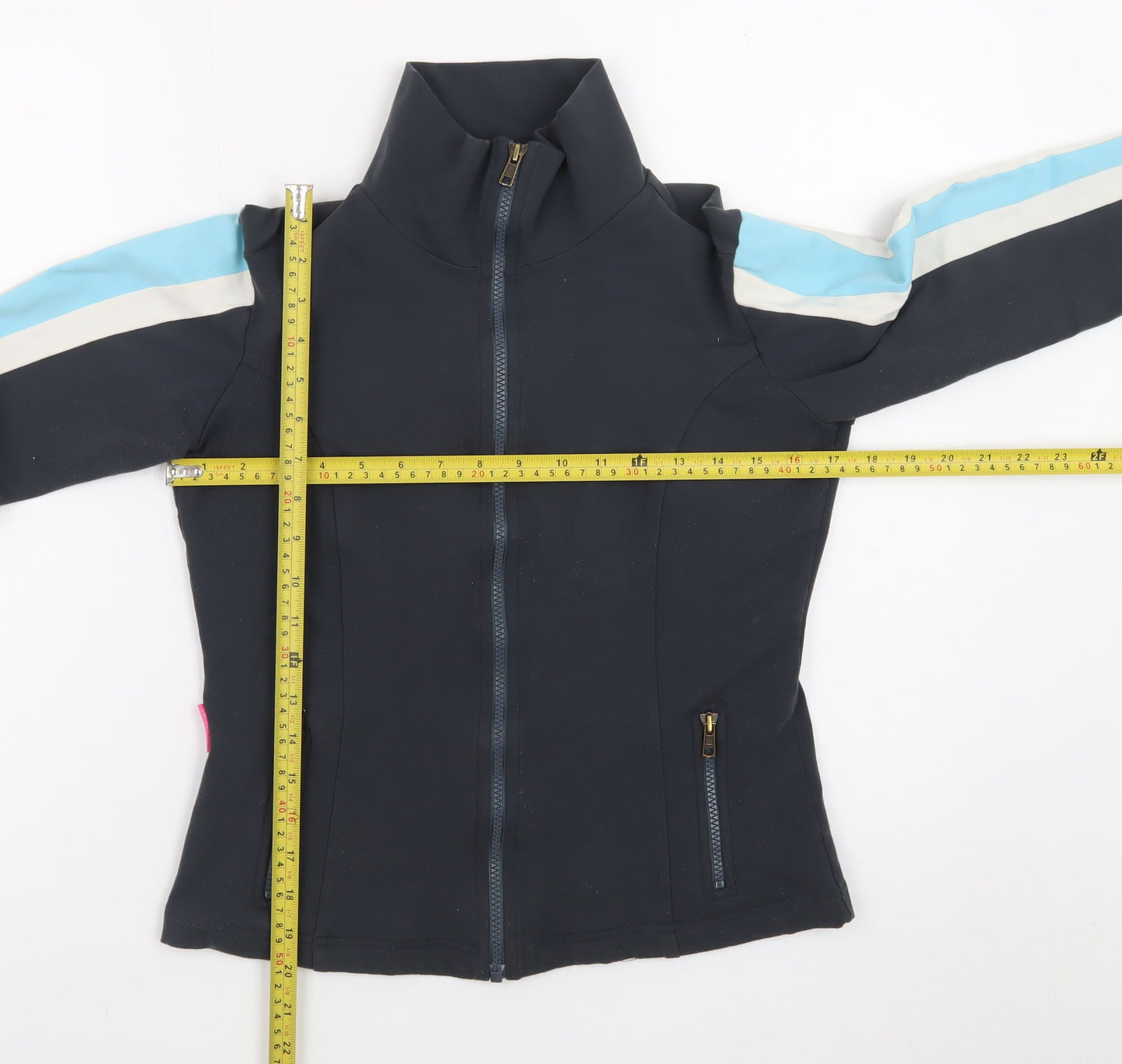 CandidaFaria Women's Black Soft Shell Jacket L Full Zip Stretch