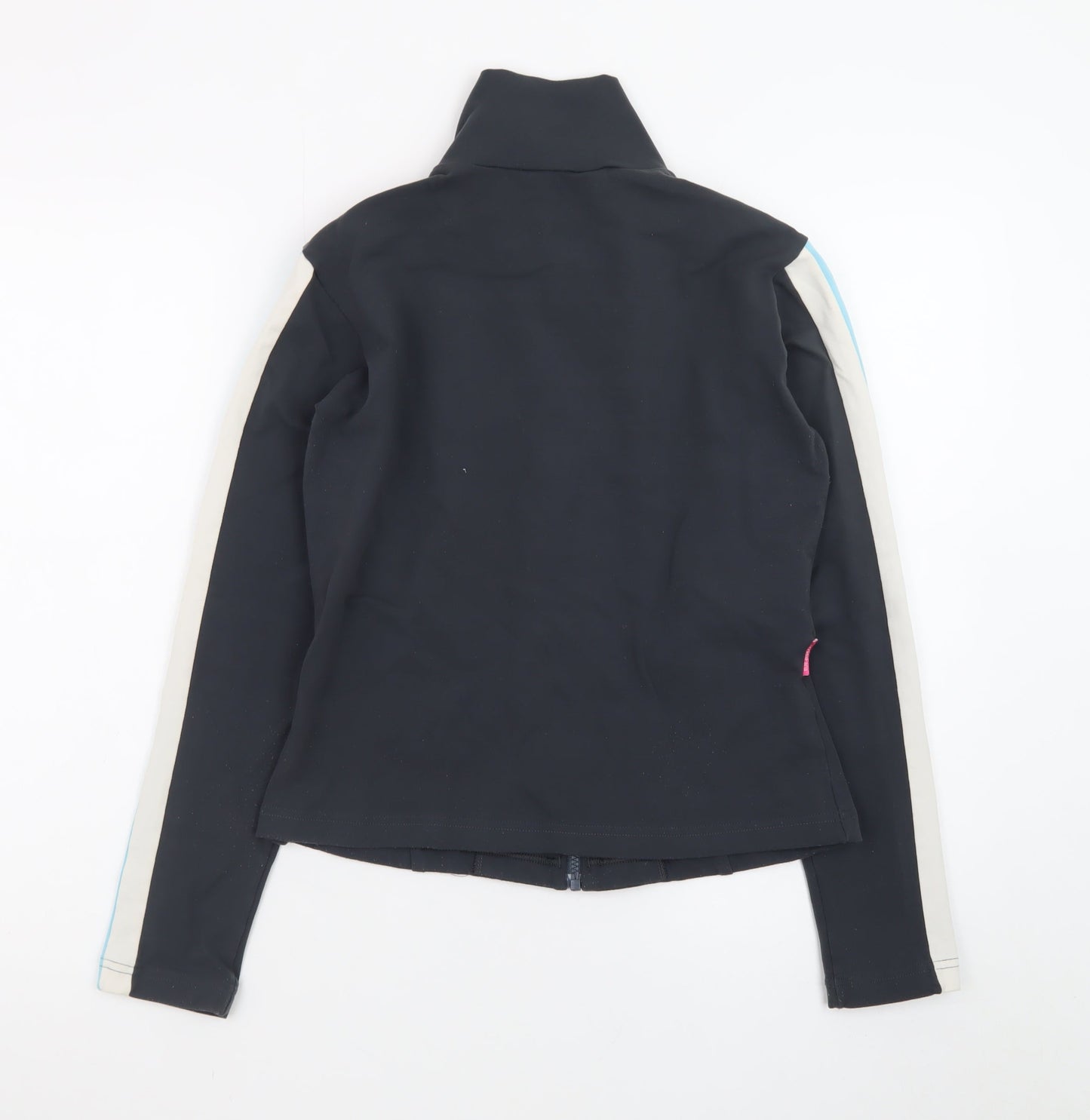 CandidaFaria Women's Black Soft Shell Jacket L Full Zip Stretch
