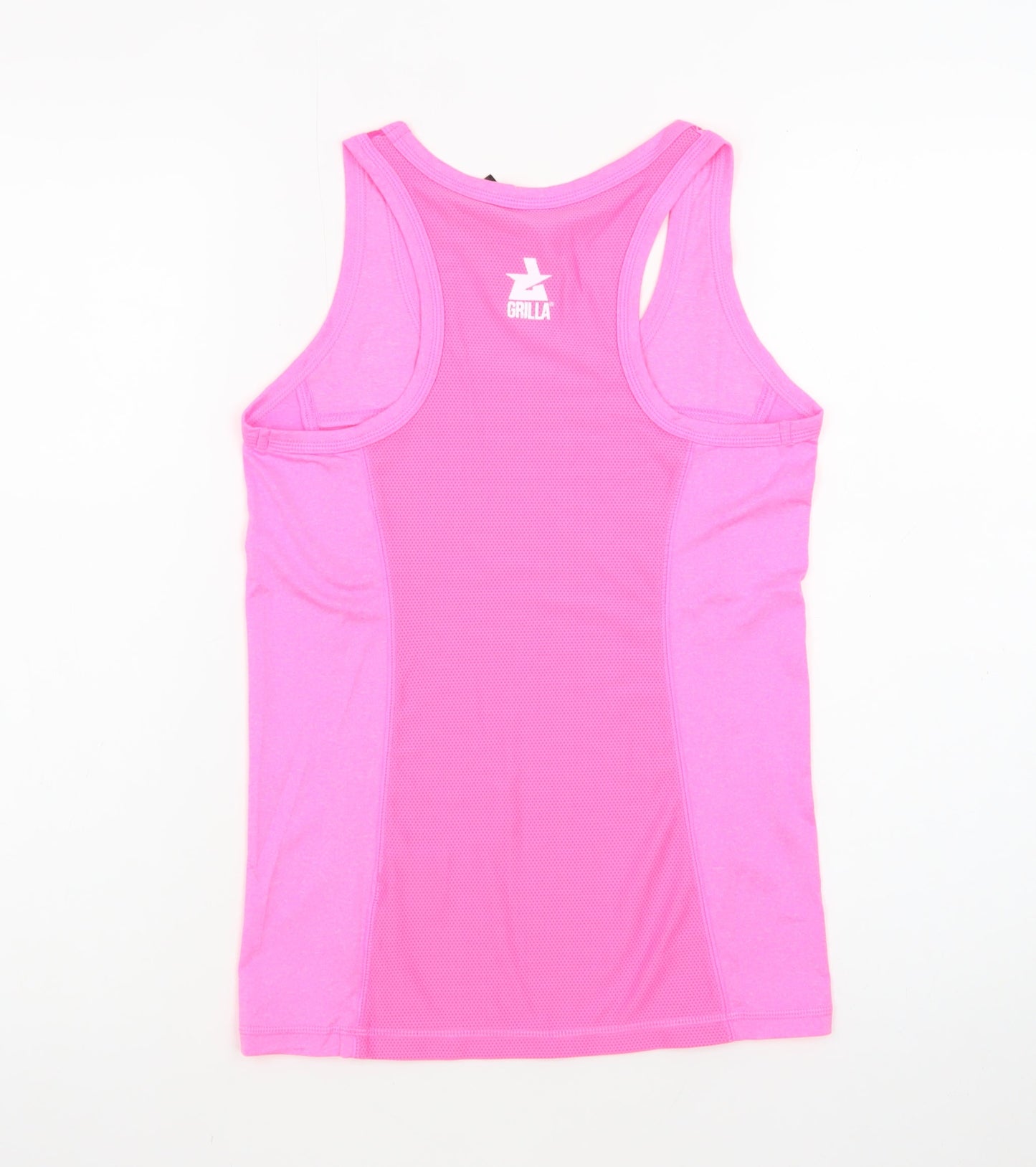 Grilla Womens Pink Racerback Gym Tank Top Size S Polyester Blend