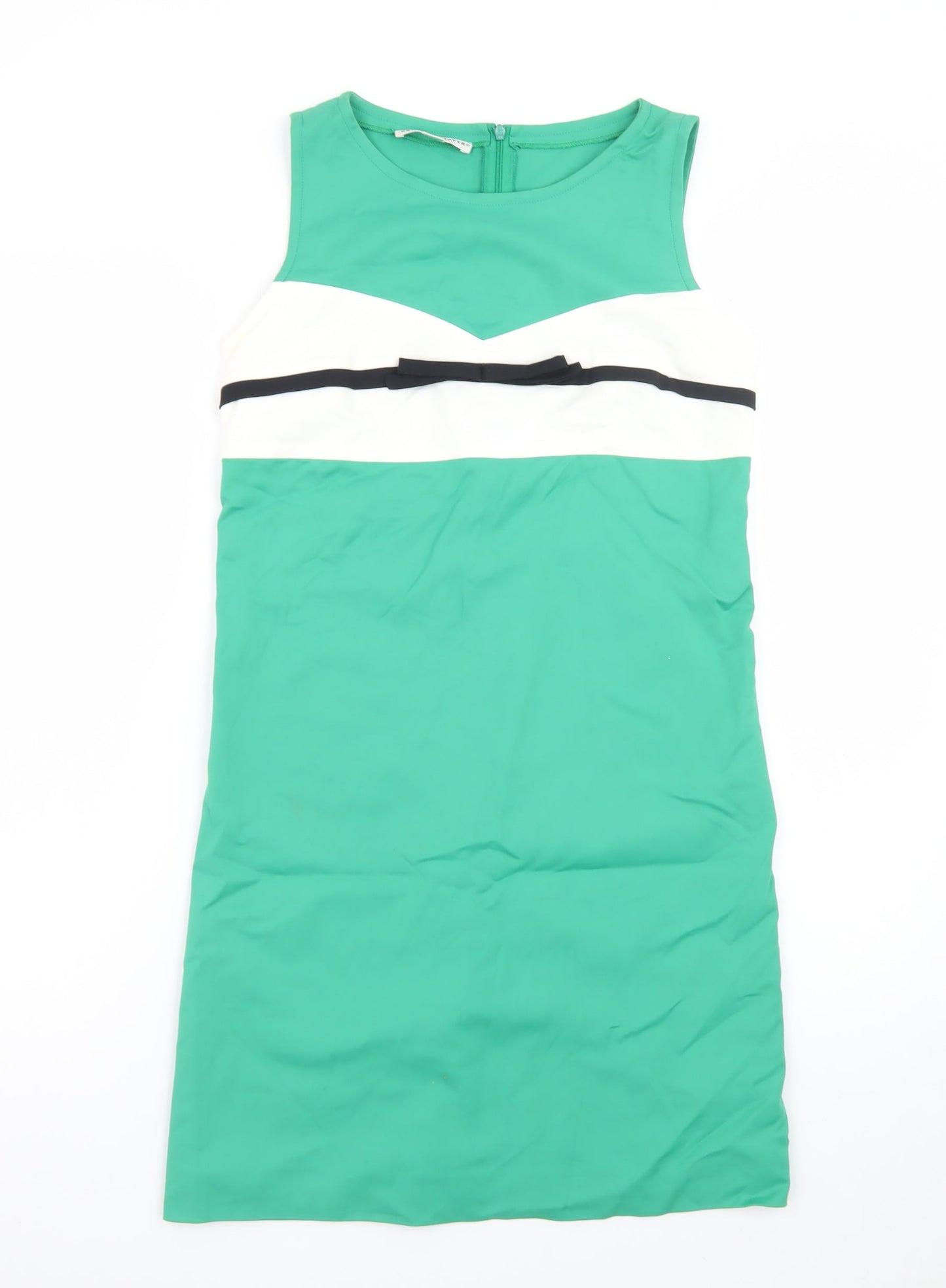 Daniel & Mayer Women Green Colourblock Sheath Dress Size 8