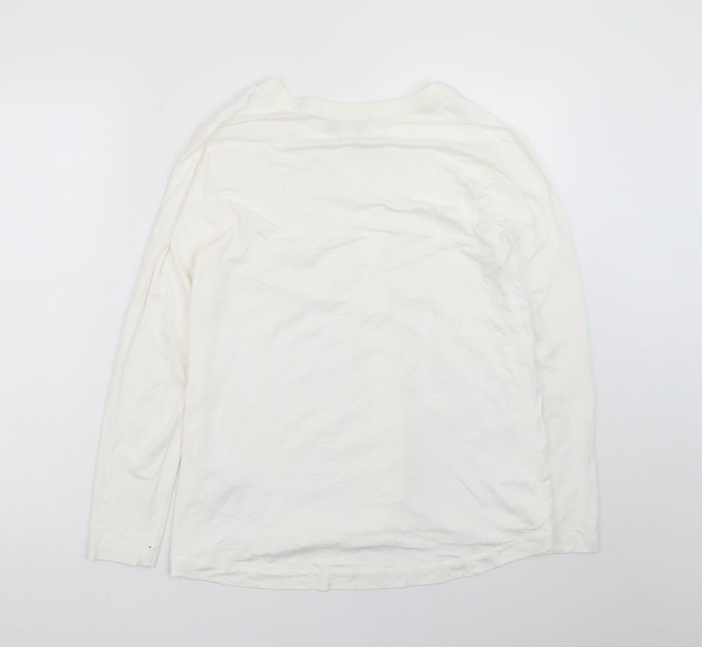 Carolyn Donnelly Women’s White Viscose Long Sleeve Blouse UK 10