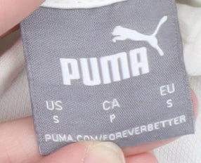 Puma Men’s White Pullover Hoodie S Logo Fleece Sportswear