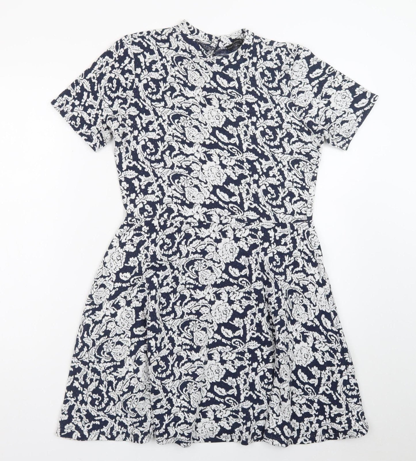 Atmosphere Womens Blue Floral Fit & Flare Dress Size 12