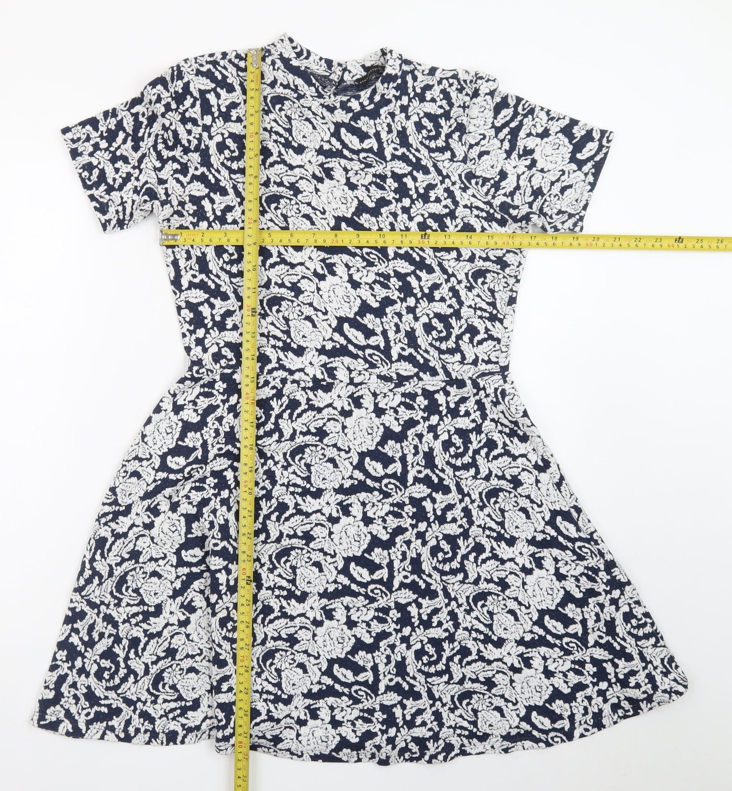 Atmosphere Womens Blue Floral Fit & Flare Dress Size 12