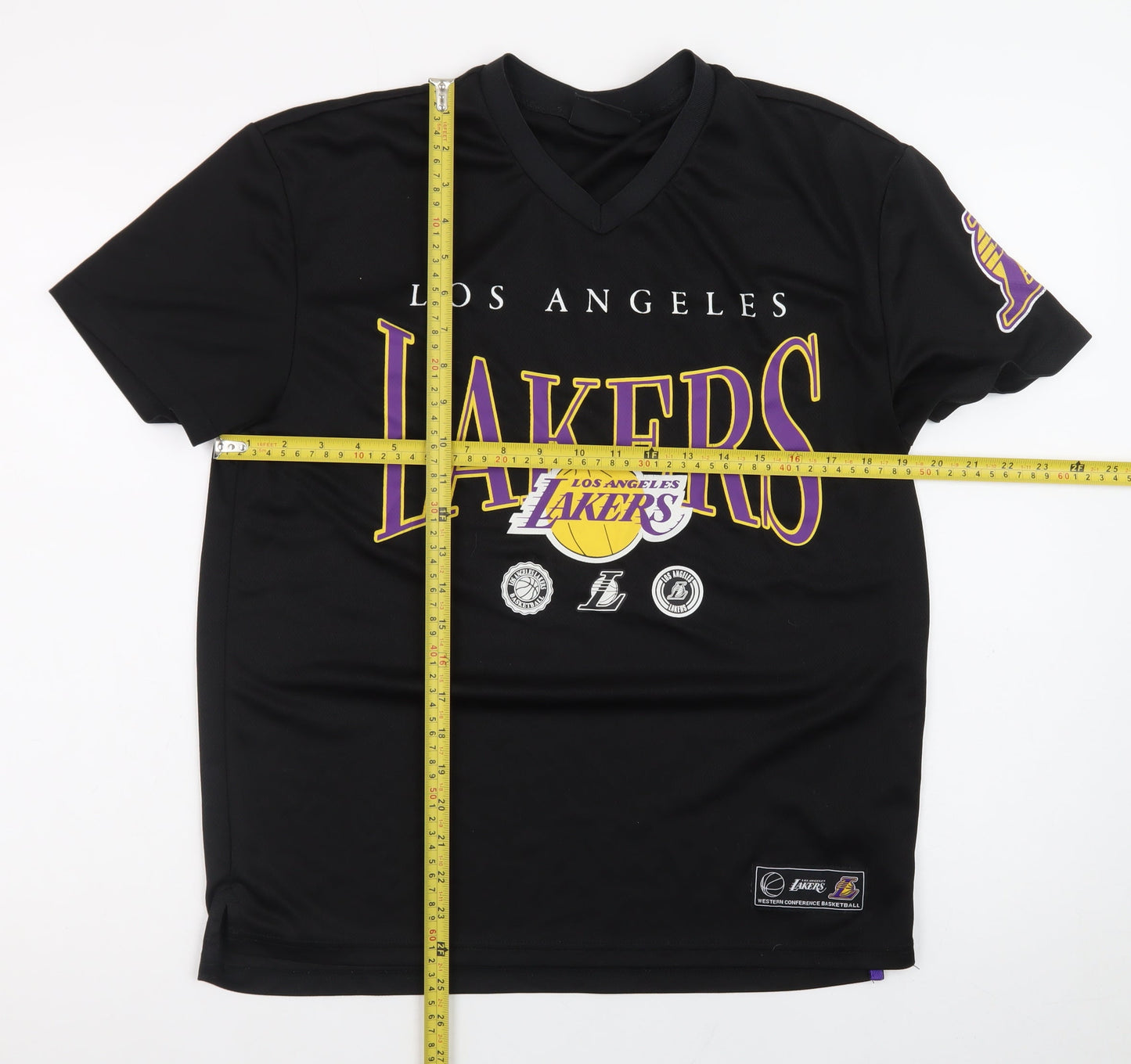 NBA Women’s Black XS V-Neck Los Angeles Lakers T-Shirt