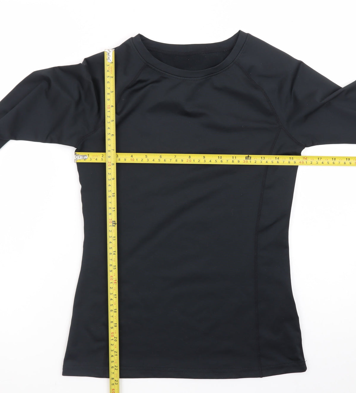 Dunnes Womens Black Long Sleeve Slim Fit Active Top Size S