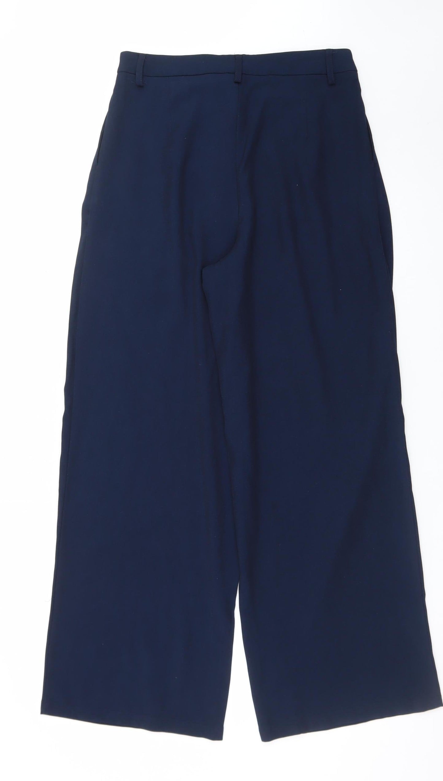 Cider Women’s Blue Wide-Leg Trousers Size M High Rise Business Casual