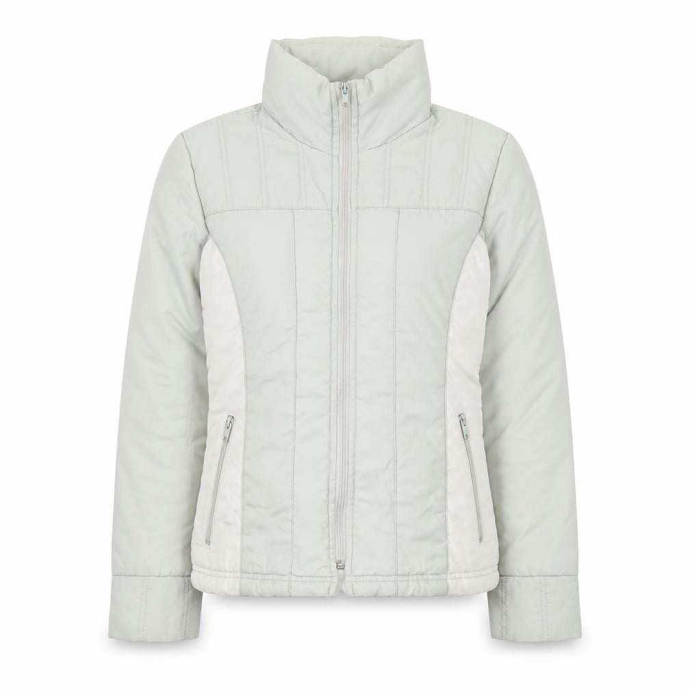 Vero Moda Women's Grey Puffer Jacket Full Zip Lined M