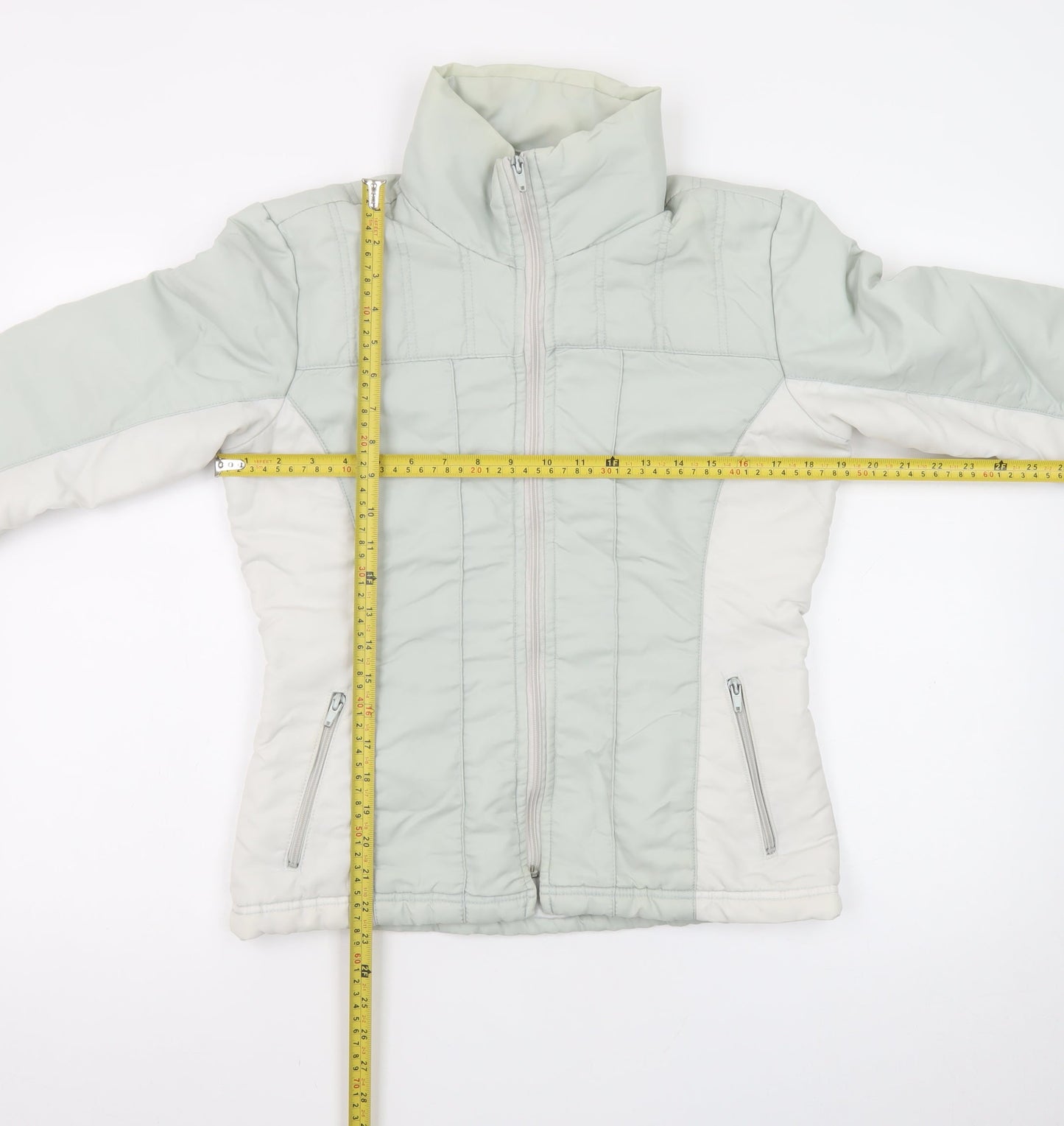 Vero Moda Women's Grey Puffer Jacket Full Zip Lined M