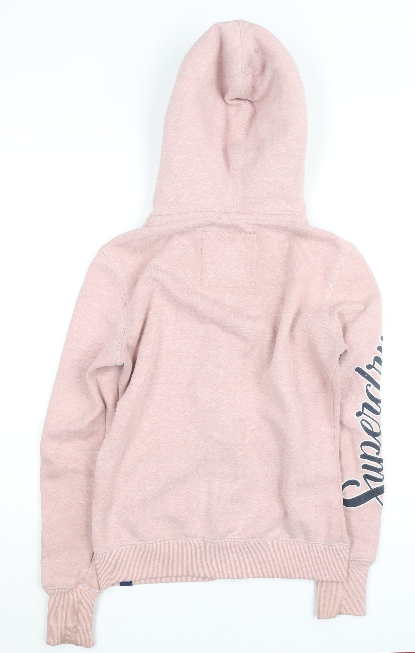 Superdry Girls Pink Full Zip Fleece Lined Hoodie Size 10 Years