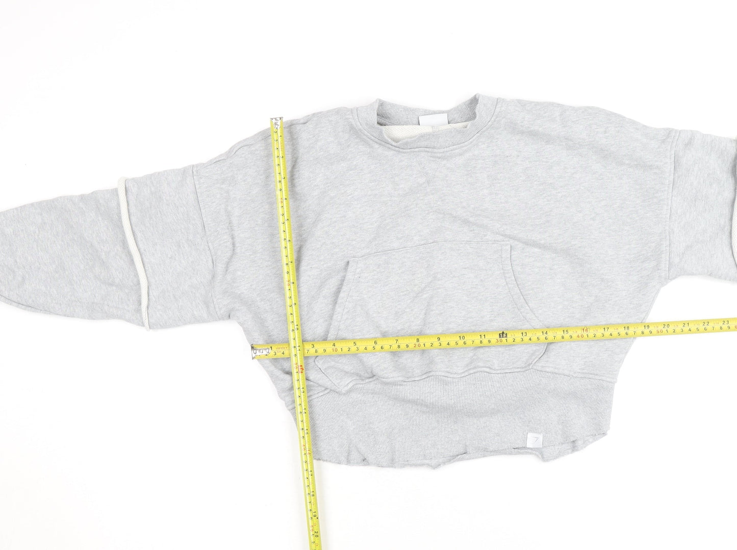 Gymshark Womens Grey Small Cropped Pullover Sweatshirt