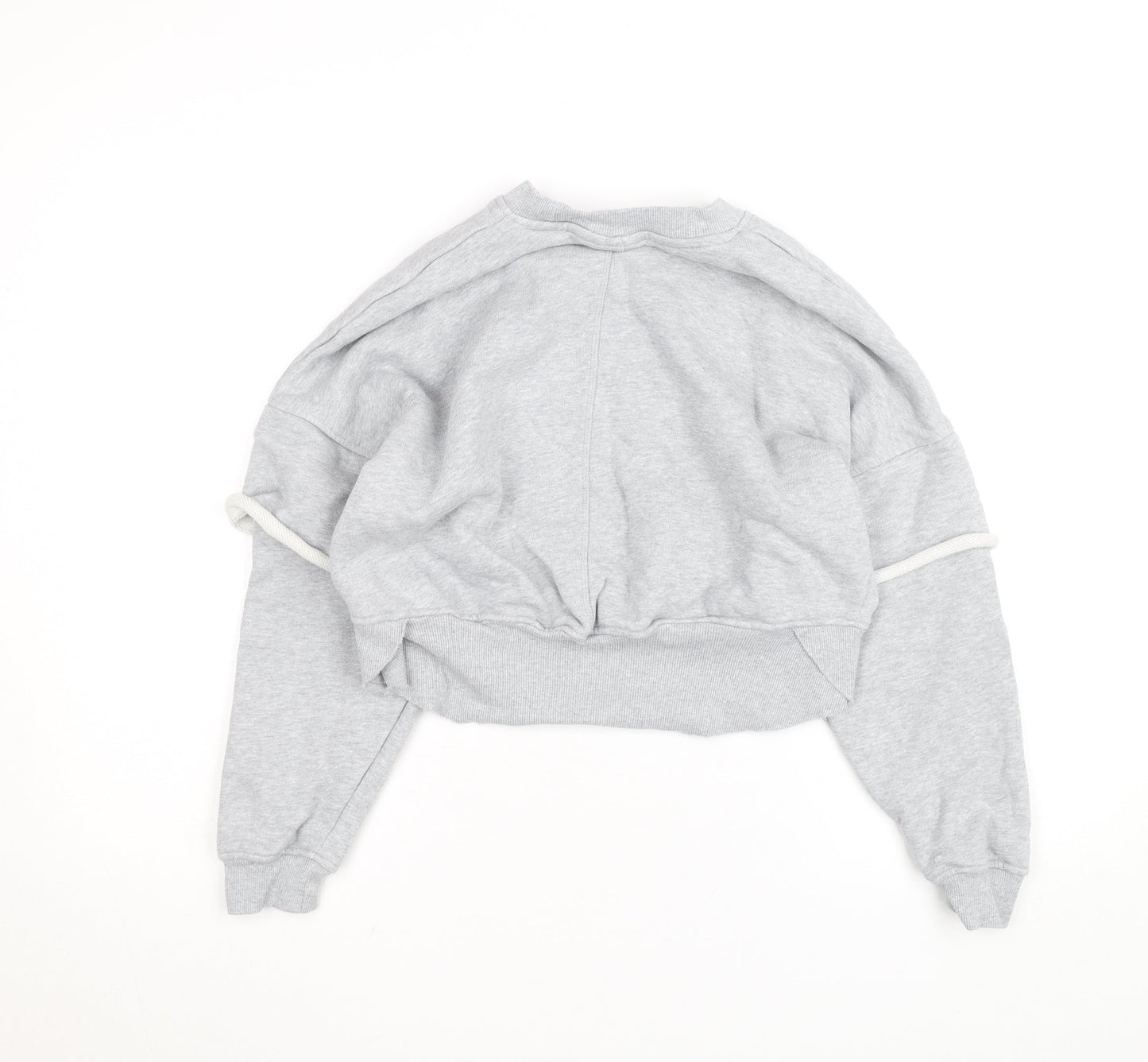 Gymshark Womens Grey Small Cropped Pullover Sweatshirt