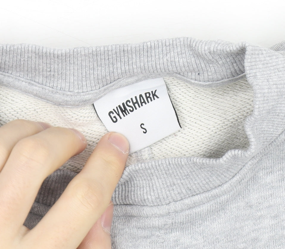 Gymshark Womens Grey Small Cropped Pullover Sweatshirt