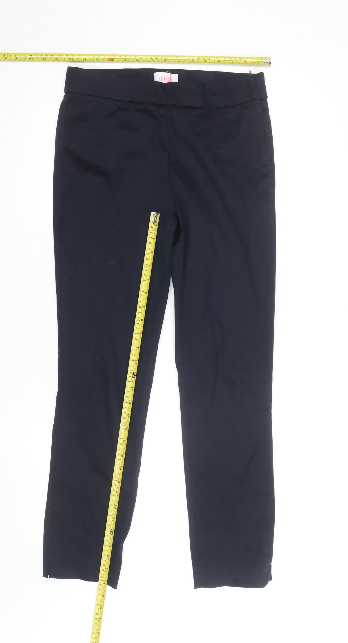 Savida Women’s Black Slim Twill Stretch Trousers Size 10
