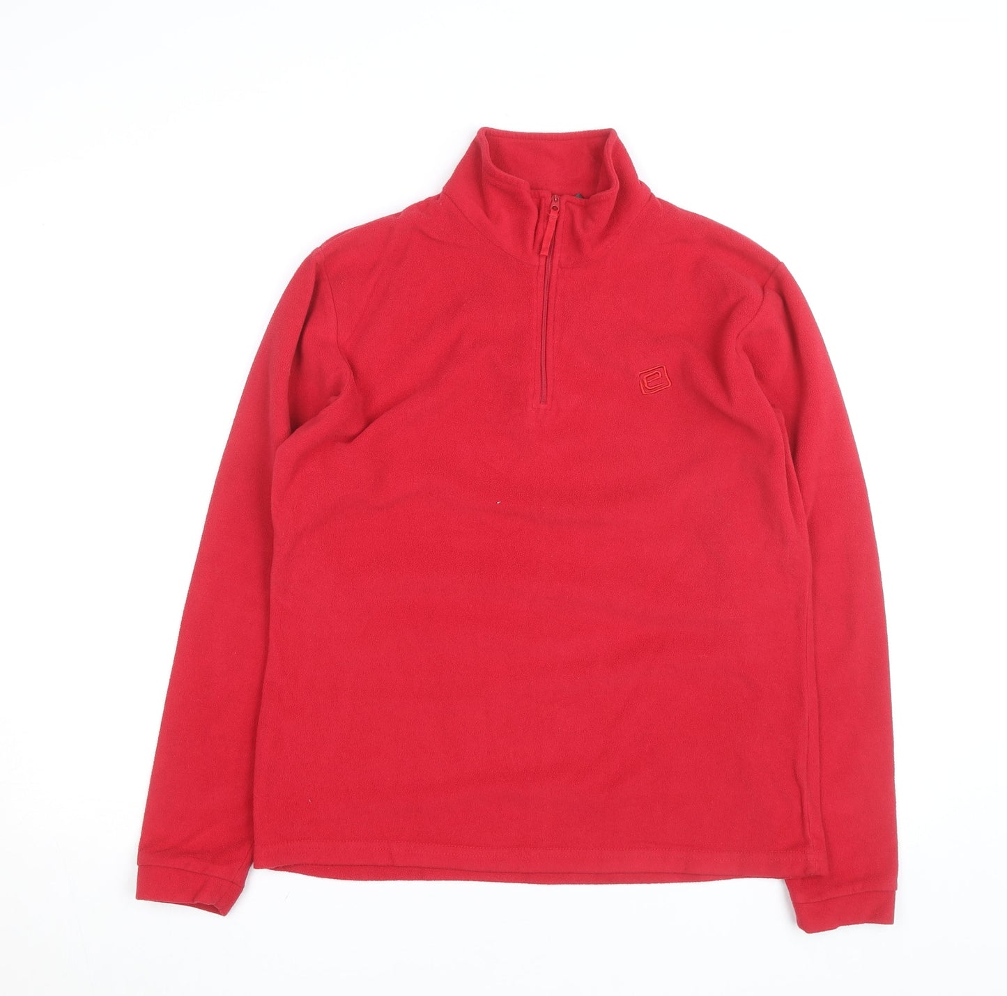 Mountain Essentials Women's Red Fleece 1/4 Zip Hiking Jacket Size 14