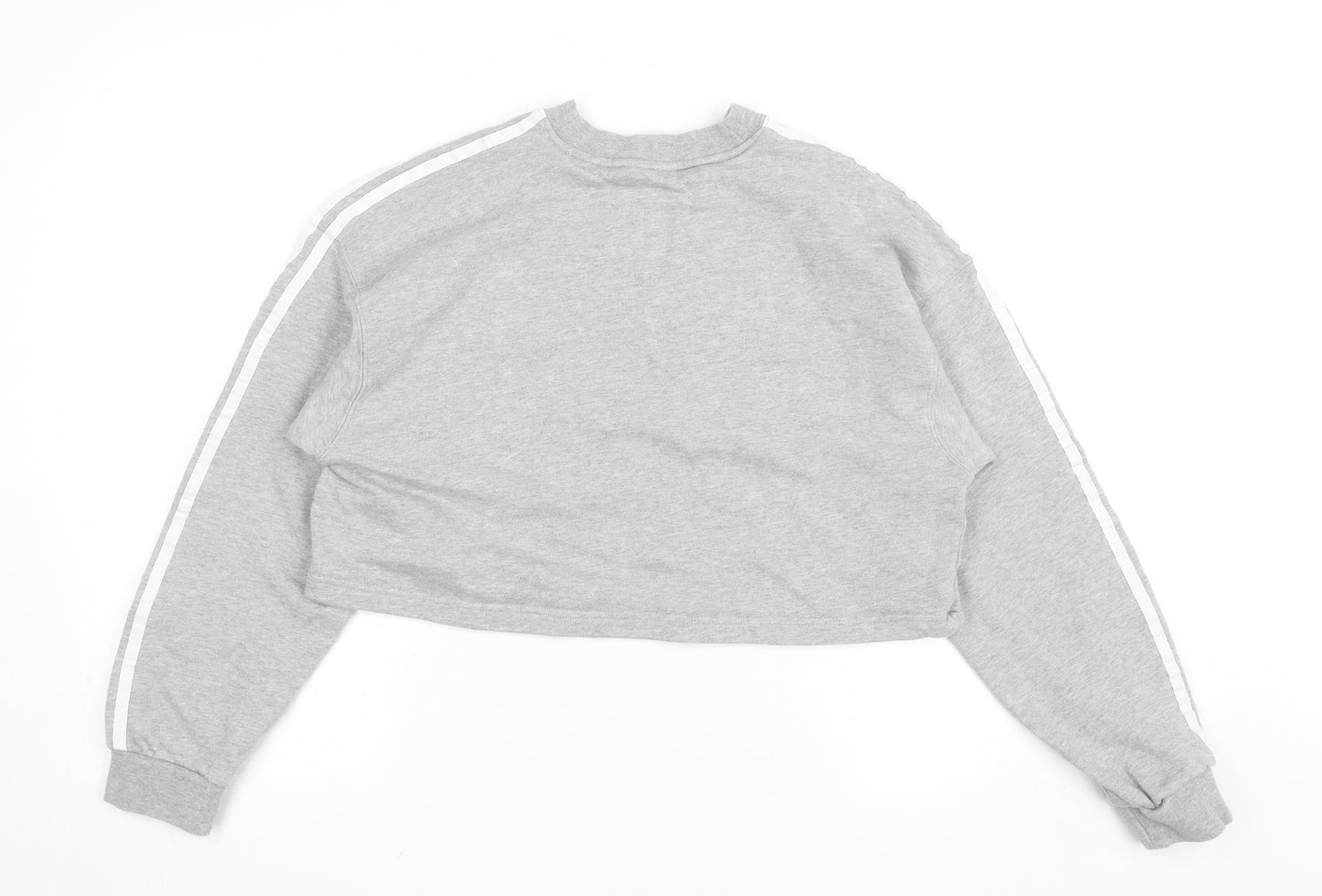 Adidas Womens Grey Cropped Pullover Sweatshirt XS