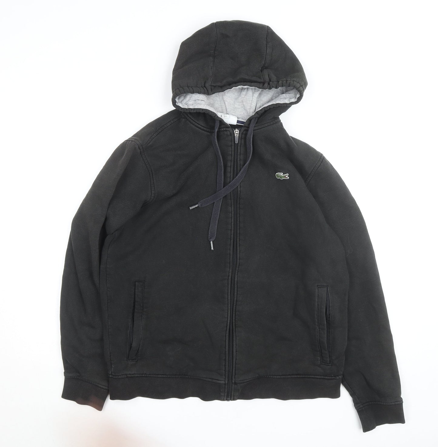 Lacoste Sport Men's Black Full Zip Hoodie Size L Regular Fit