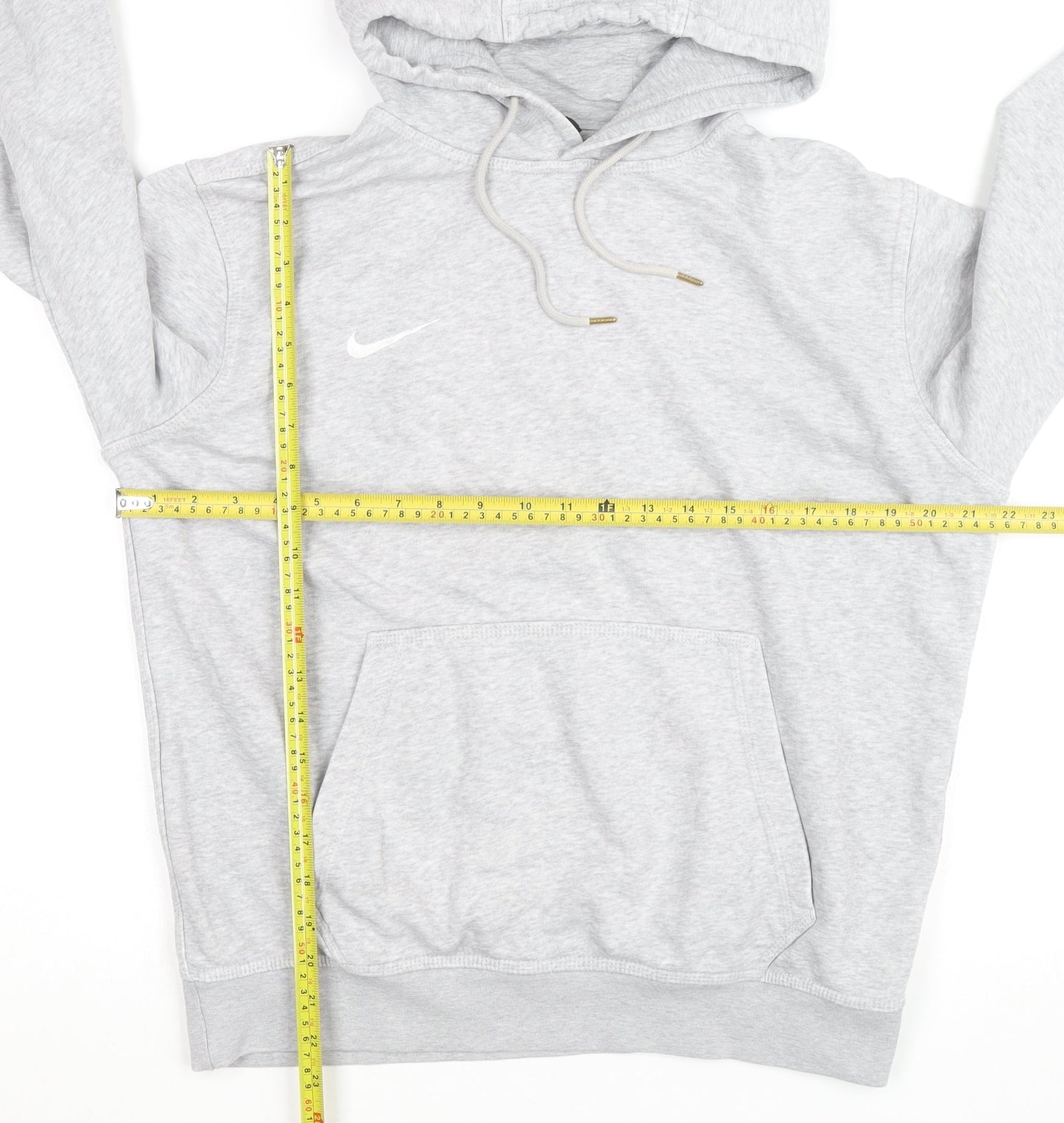 Nike Men's Grey Pullover Hoodie Size M Fleece Regular Fit