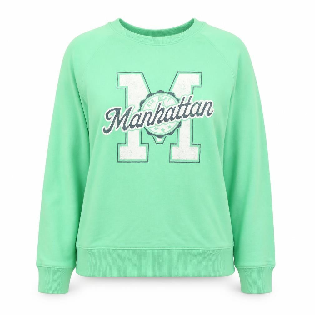 Marks & Spencer Women's Green Manhattan Graphic Sweatshirt Small