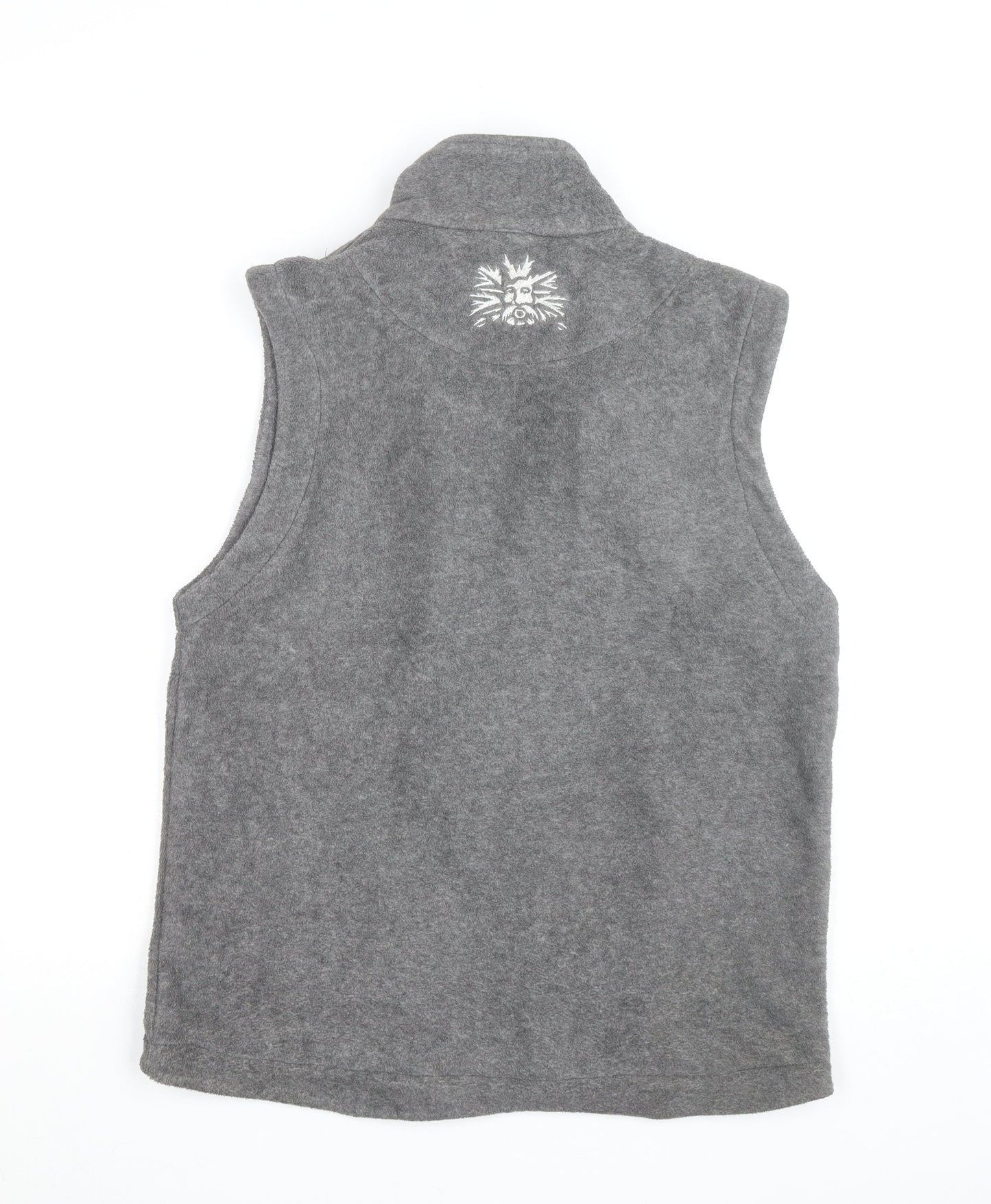 Fuller's Men's Grey Fleece Zip Vest M Embroidered Jack Frost Logo